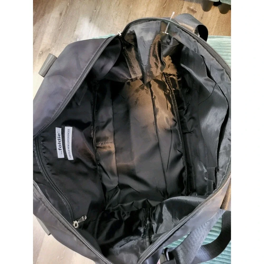 The Foldie Expandable Travel Tote Bag Black